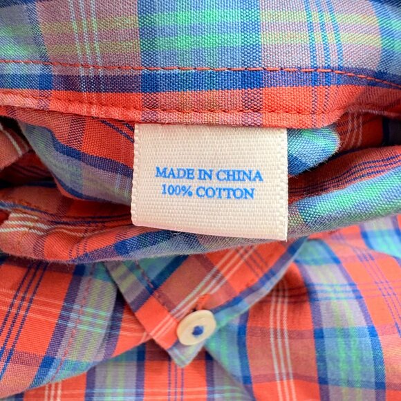 Southern Tide Shirt Mens Large Classic Fit Blue Plaid‎ Button-Down Dress Preppy - Picture 6 of 12